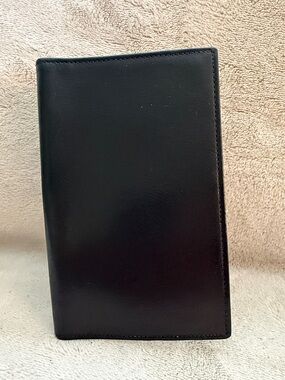 Coach Classic Black Leather Planner / Notepad Holder